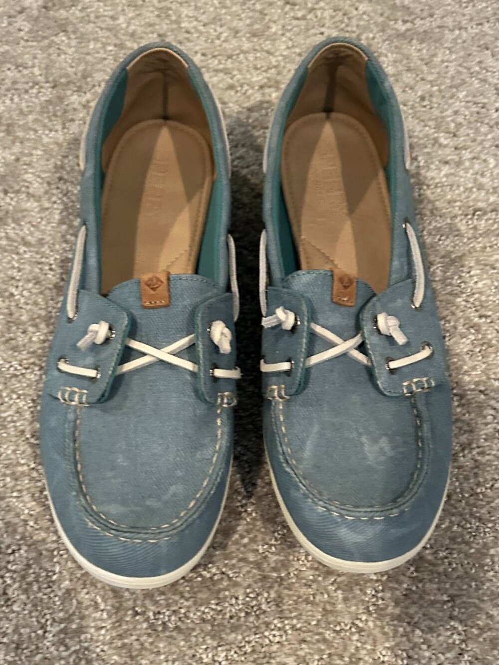 Sperry Top-Sider Women's Blue Denim Boat Shoes, Size 10